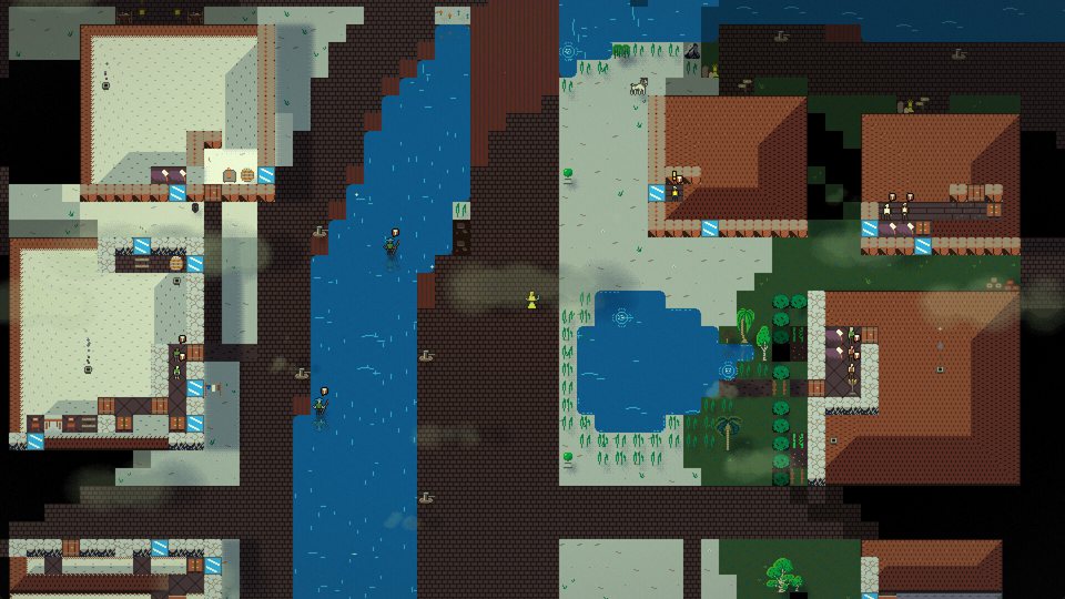A riverside town
